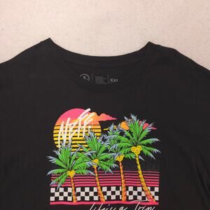 Neff Savages Graphic Crew Neck Casual Short Sleeve T Shirt Mens Size 2XL Black